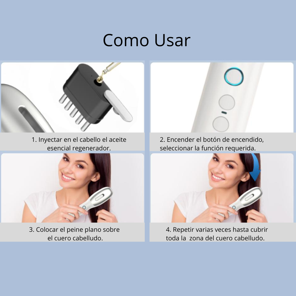 Cepillo Masajeador Eléctrico para El Cuero Cabelludo 2 en 1